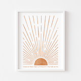 Hebrew Shema and Modeh Ani Sunrise & Sunset Wall Art Prints Set (2)