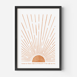 Hebrew Shema and Modeh Ani Sunrise & Sunset Wall Art Prints Set (2)