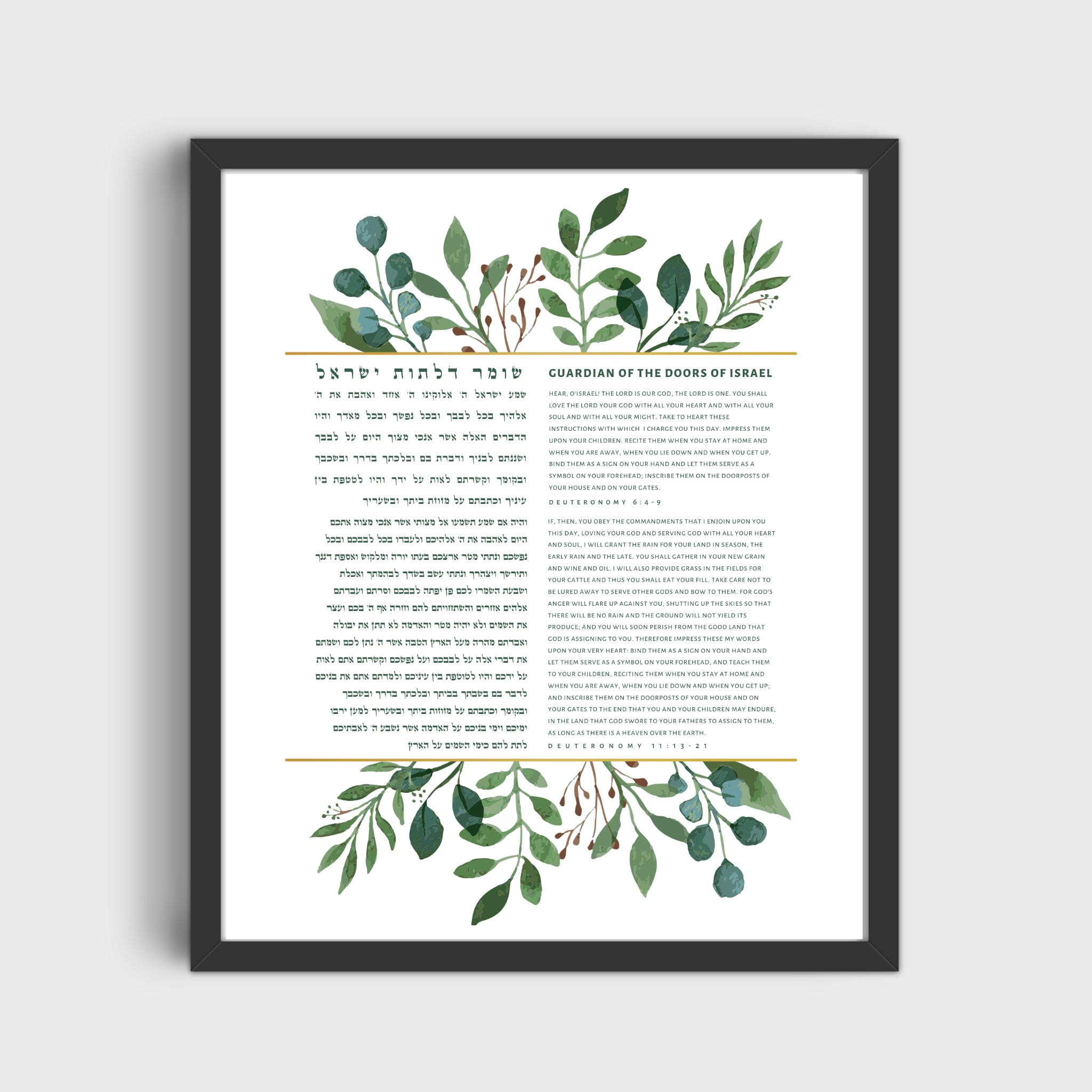 the mezuzah art print framed | a modern twist on a mezuzah | the verse