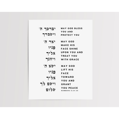 Aaronic Blessing Wall Art Print - Numbers 6:24-26
