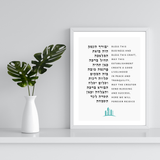 Custom Business Blessing Wall Art  with Logo (Birkat Ha'esek)