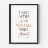 Trust in the Lord Proverbs 3:5 Wall Art