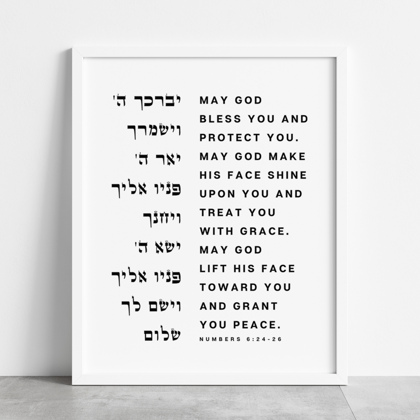 Aaronic Blessing Wall Art Print - Numbers 6:24-26