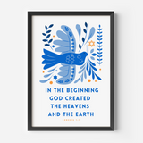 In the Beginning Art - Peace Dove (Genesis 1:1)