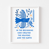 In the Beginning Art - Peace Dove (Genesis 1:1)