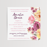 Personalized Hebrew Naming Certificate – Floral Hebrew Name Art for Girls