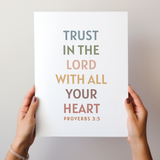 Trust in the Lord Proverbs 3:5 Wall Art