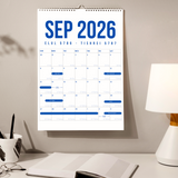 Minimal Jewish Calendar 2026–2027 | Hebrew & English Wall Calendar (5786–5787)