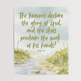 Psalm 19:1 - The Heavens Declare the Glory of God, Watercolor Wall Art Print