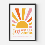 Joy Comes in the Morning - Personalized Psalm 30:5 Wall Art Print