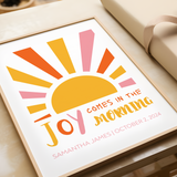 Joy Comes in the Morning - Personalized Psalm 30:5 Wall Art Print