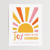 Joy Comes in the Morning - Personalized Psalm 30:5 Wall Art Print