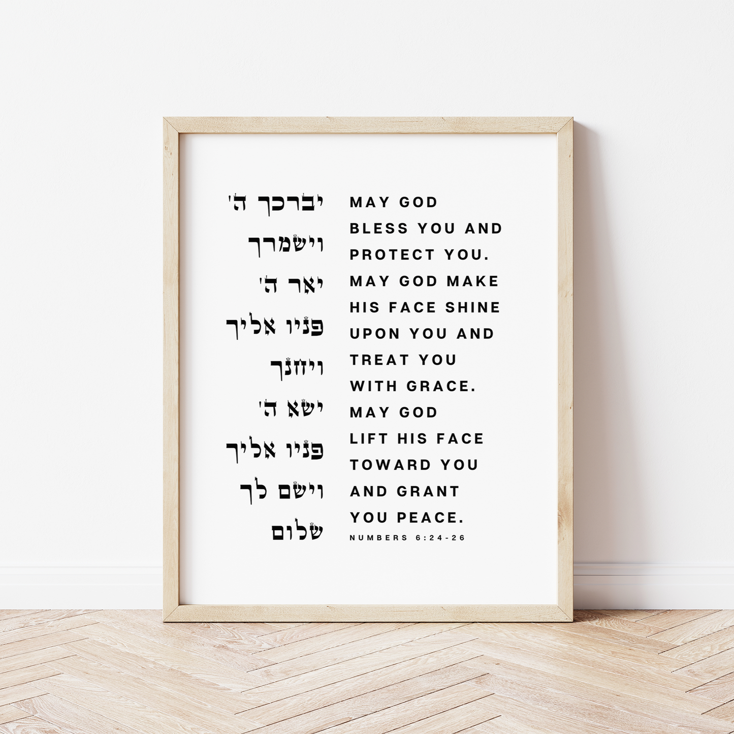 Aaronic Blessing Wall Art Print - Numbers 6:24-26