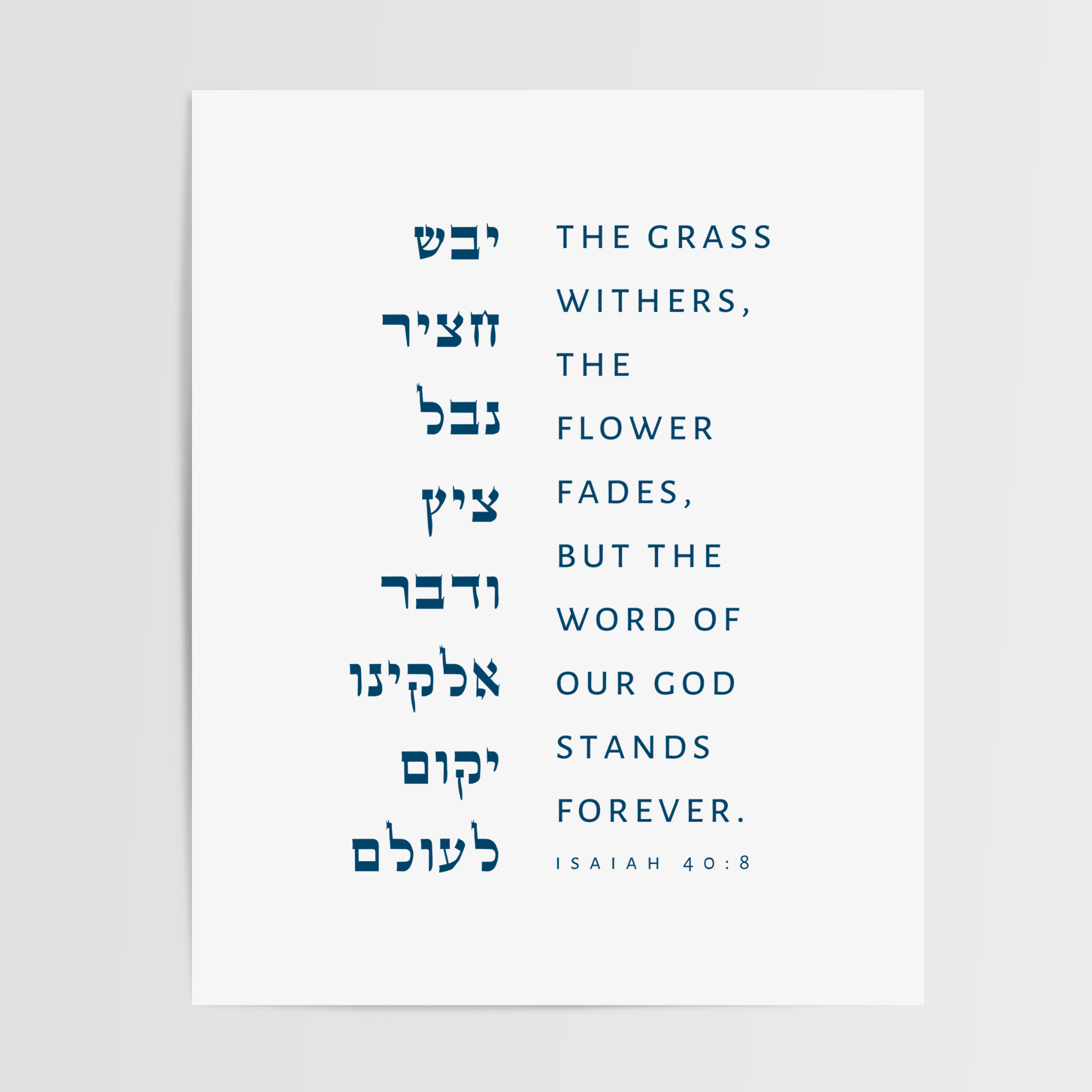 Isaiah 40:8 Art Print