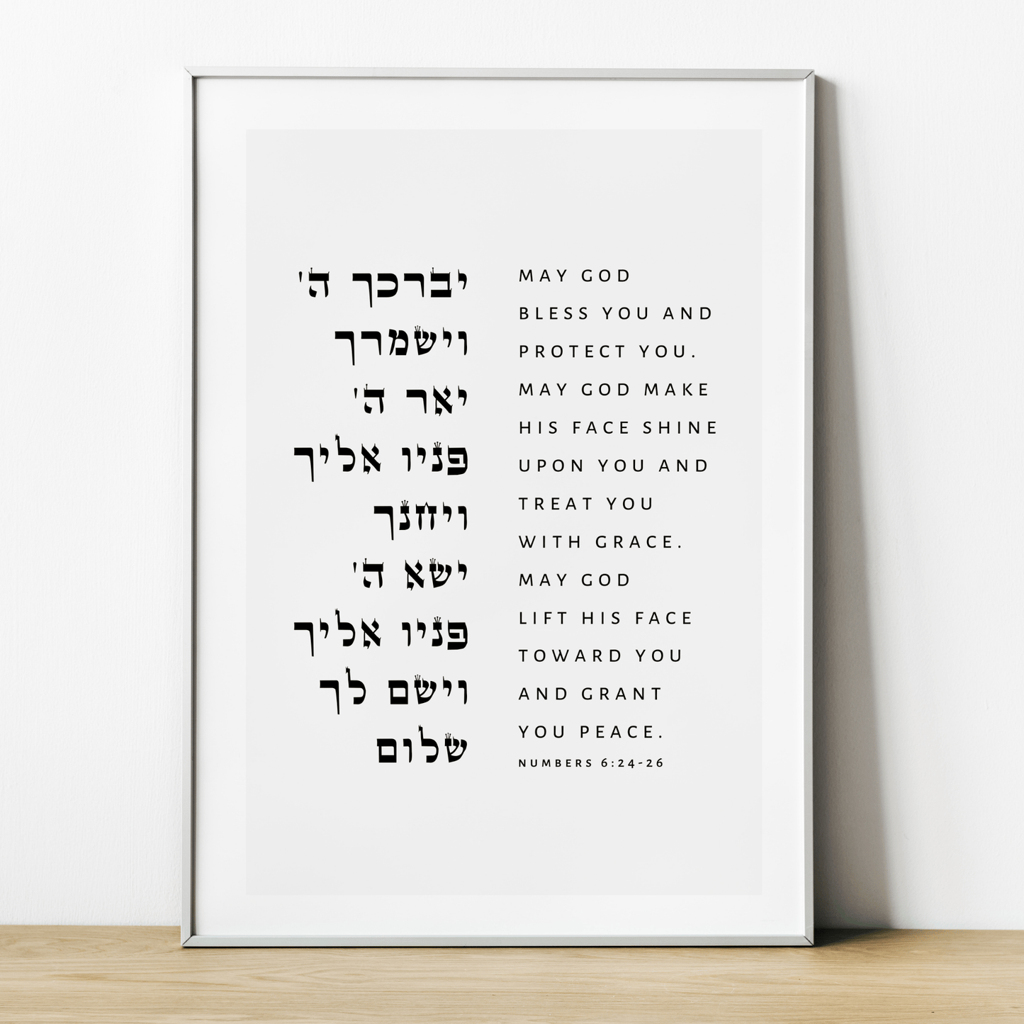 Gelato Numbers 6:24-26 - The Priestly Blessing II Numbers 6:24-26 The Priestly Blessing Jewish Wall Art Judaica Gifts