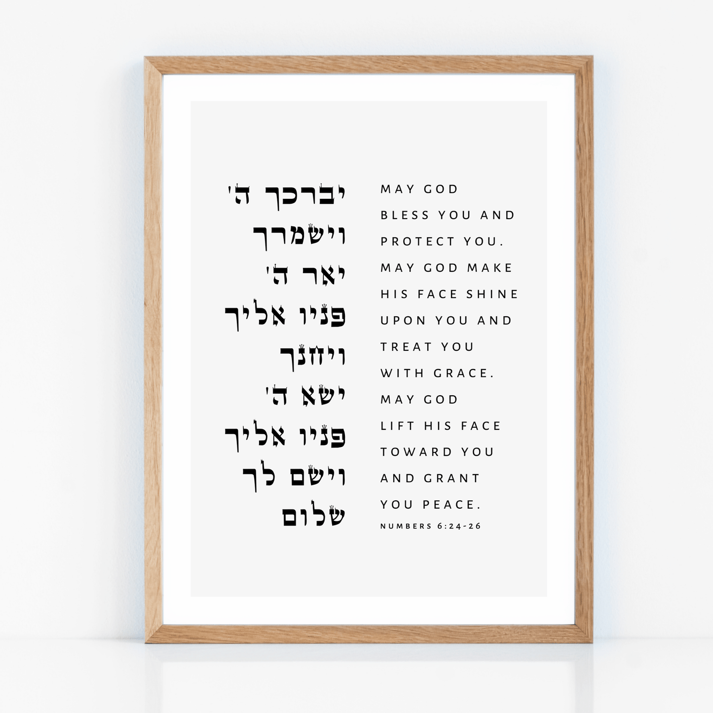 Gelato Numbers 6:24-26 - The Priestly Blessing II Numbers 6:24-26 The Priestly Blessing Jewish Wall Art Judaica Gifts