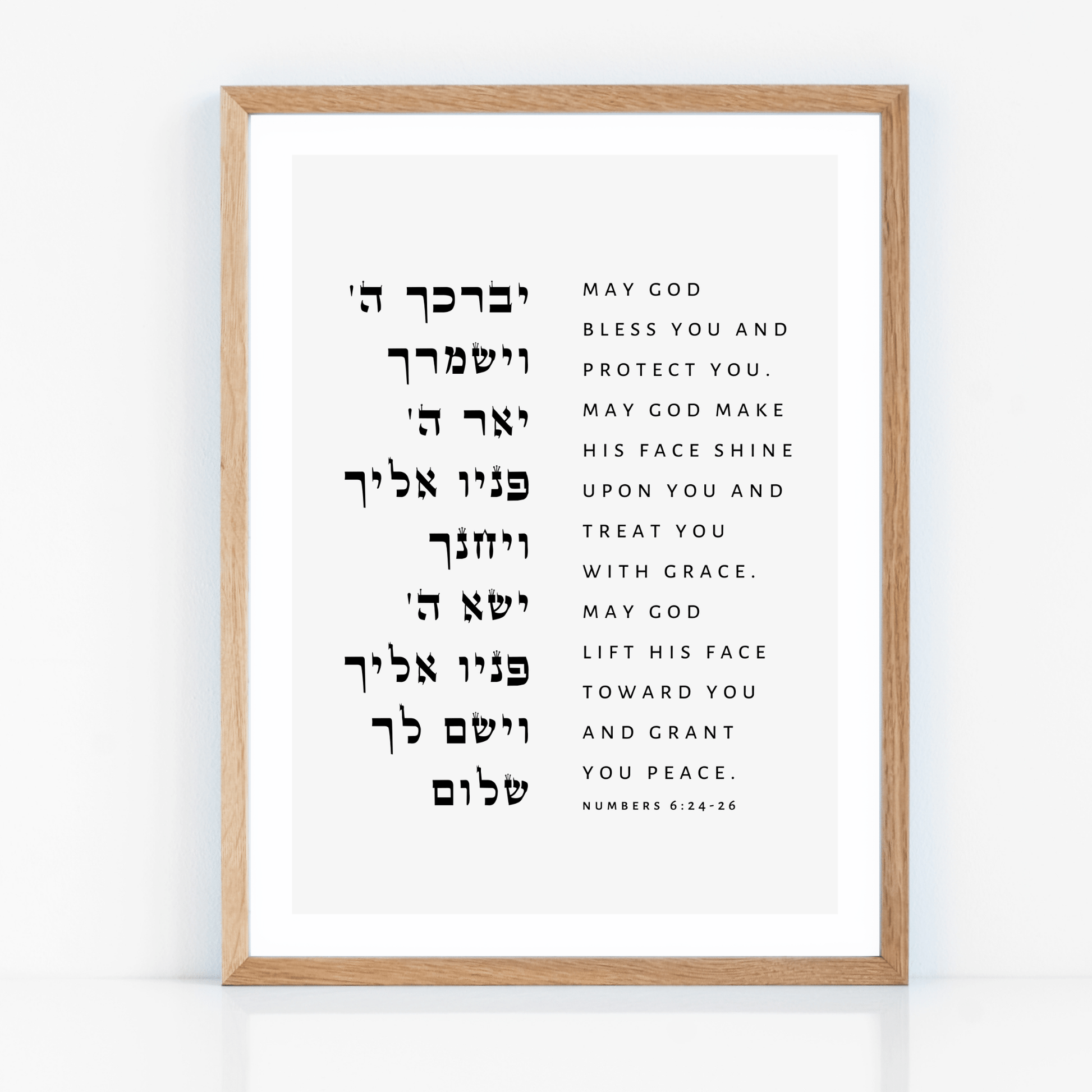 Gelato Numbers 6:24-26 - The Priestly Blessing II Numbers 6:24-26 The Priestly Blessing Jewish Wall Art Judaica Gifts