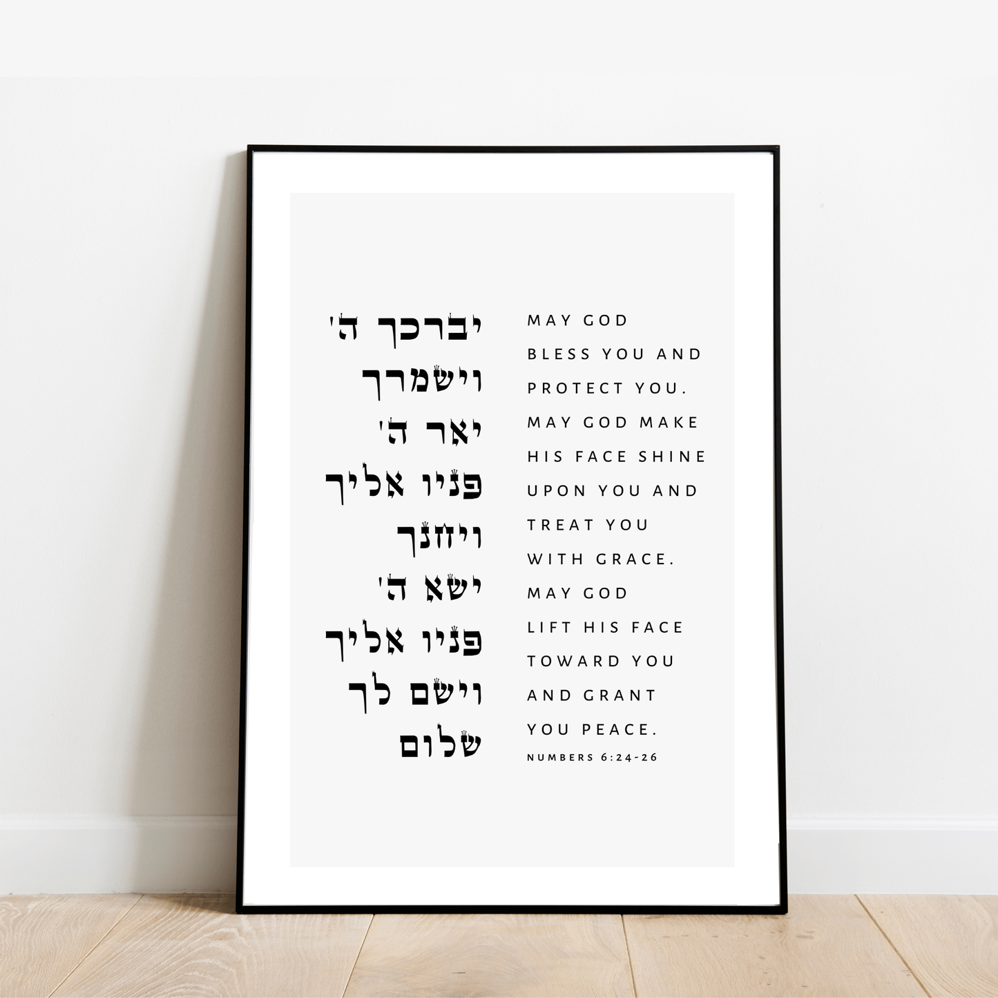 Gelato Numbers 6:24-26 - The Priestly Blessing II Numbers 6:24-26 The Priestly Blessing Jewish Wall Art Judaica Gifts