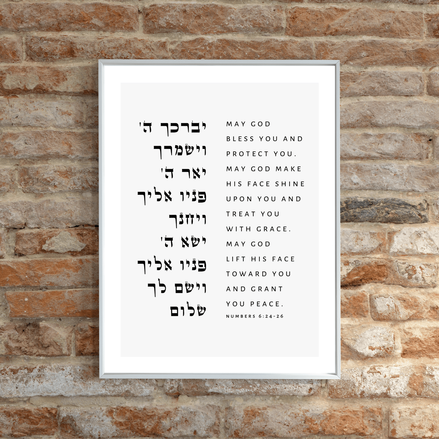 Gelato Numbers 6:24-26 - The Priestly Blessing II Numbers 6:24-26 The Priestly Blessing Jewish Wall Art Judaica Gifts