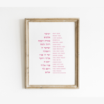 The Verse Birkat HaBanot - Blessing of the Children Prayer - Daughter Birkat HaBanim Blessing of the Children Daughter | Nursery Decor Gift