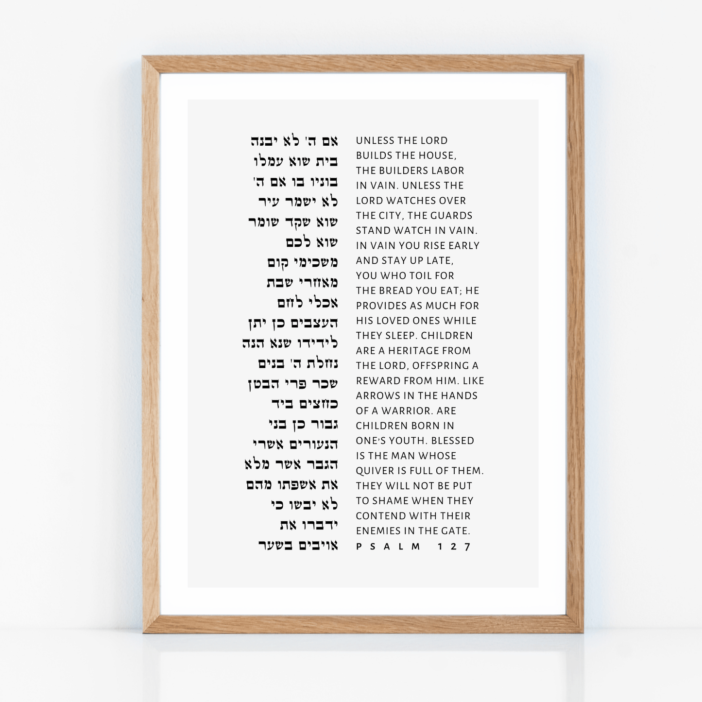 The Verse Psalm 127 Psalm 127 | Jewish Home Blessing Gifts & Art