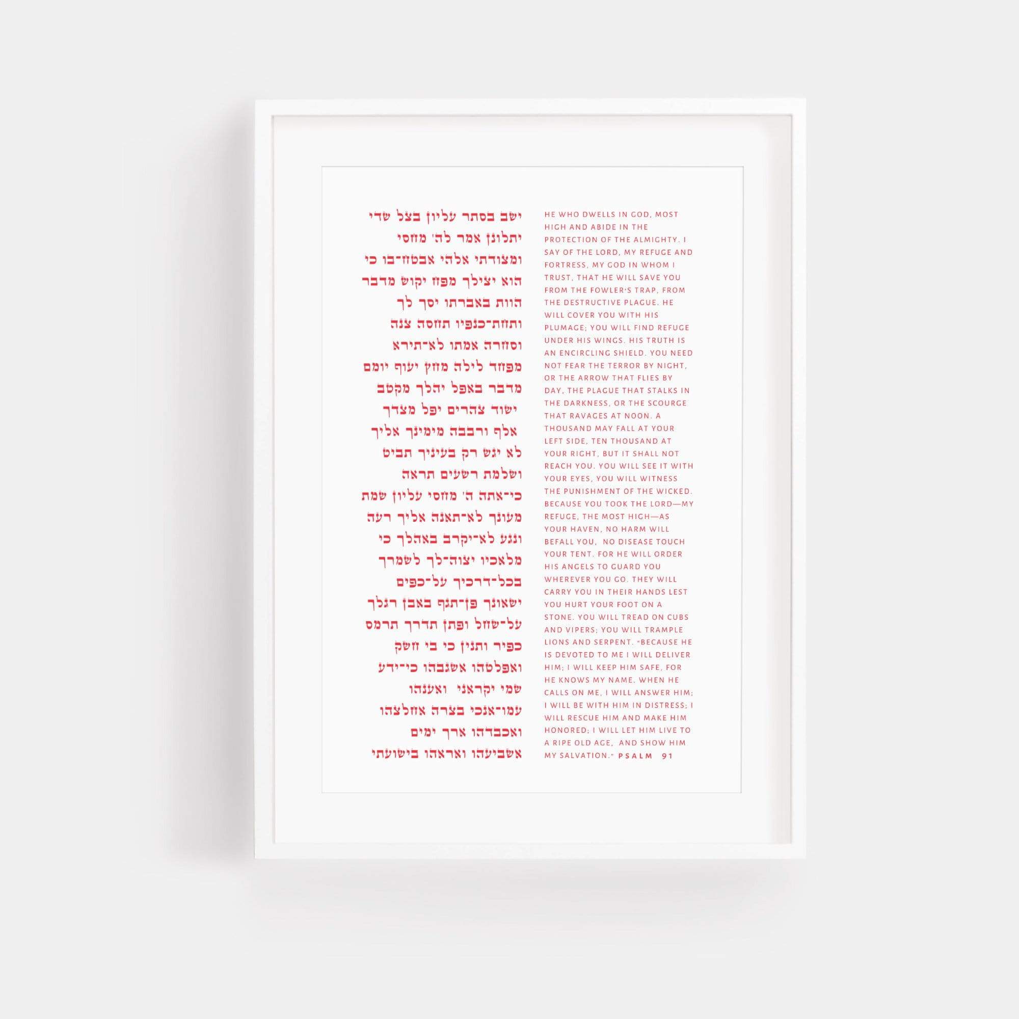 The Verse Psalm 91- Large 11x17