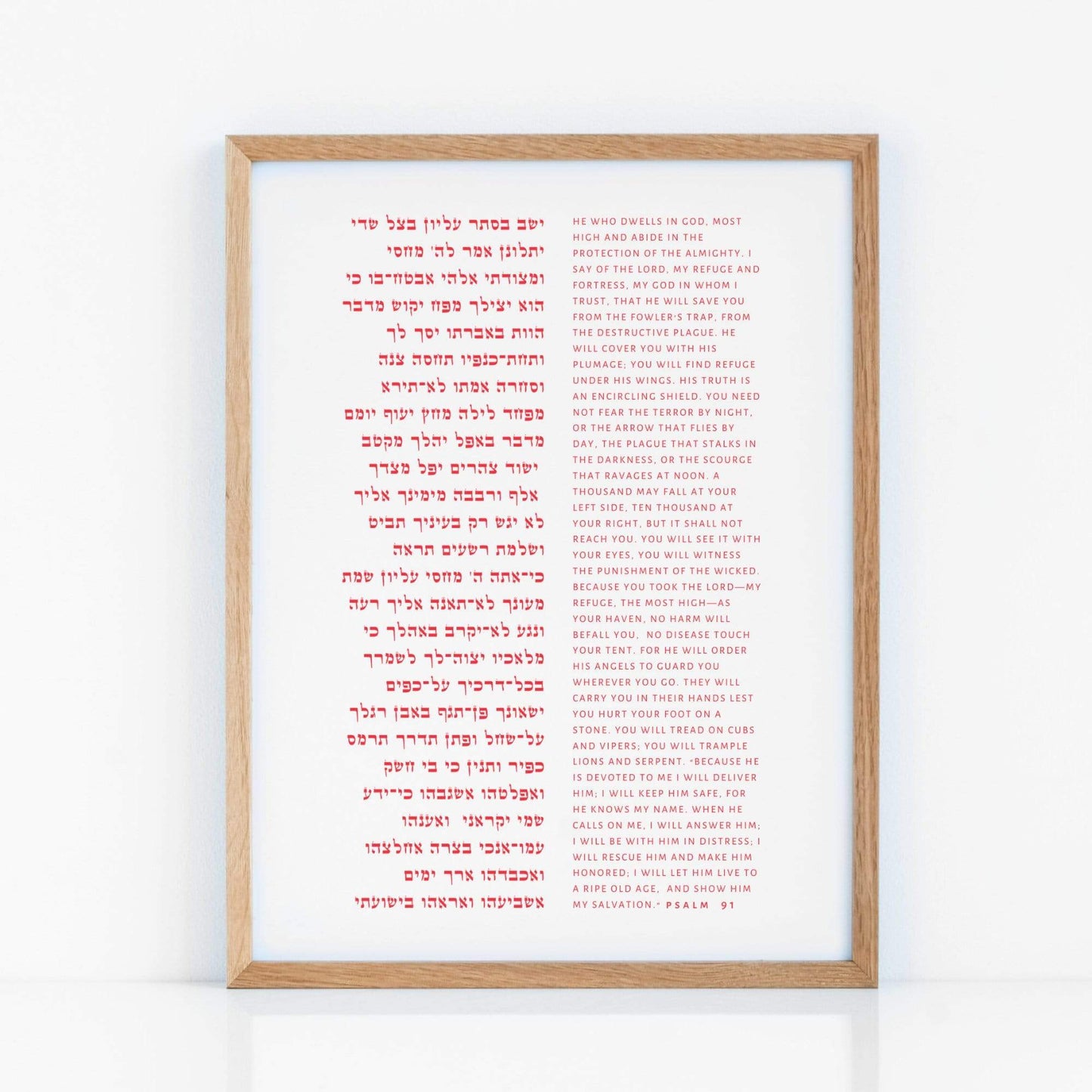 The Verse Psalm 91- Large 11x17